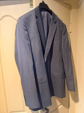 Stafford Men's Slate Blue Sport Coat - Single-Breasted Blazer
